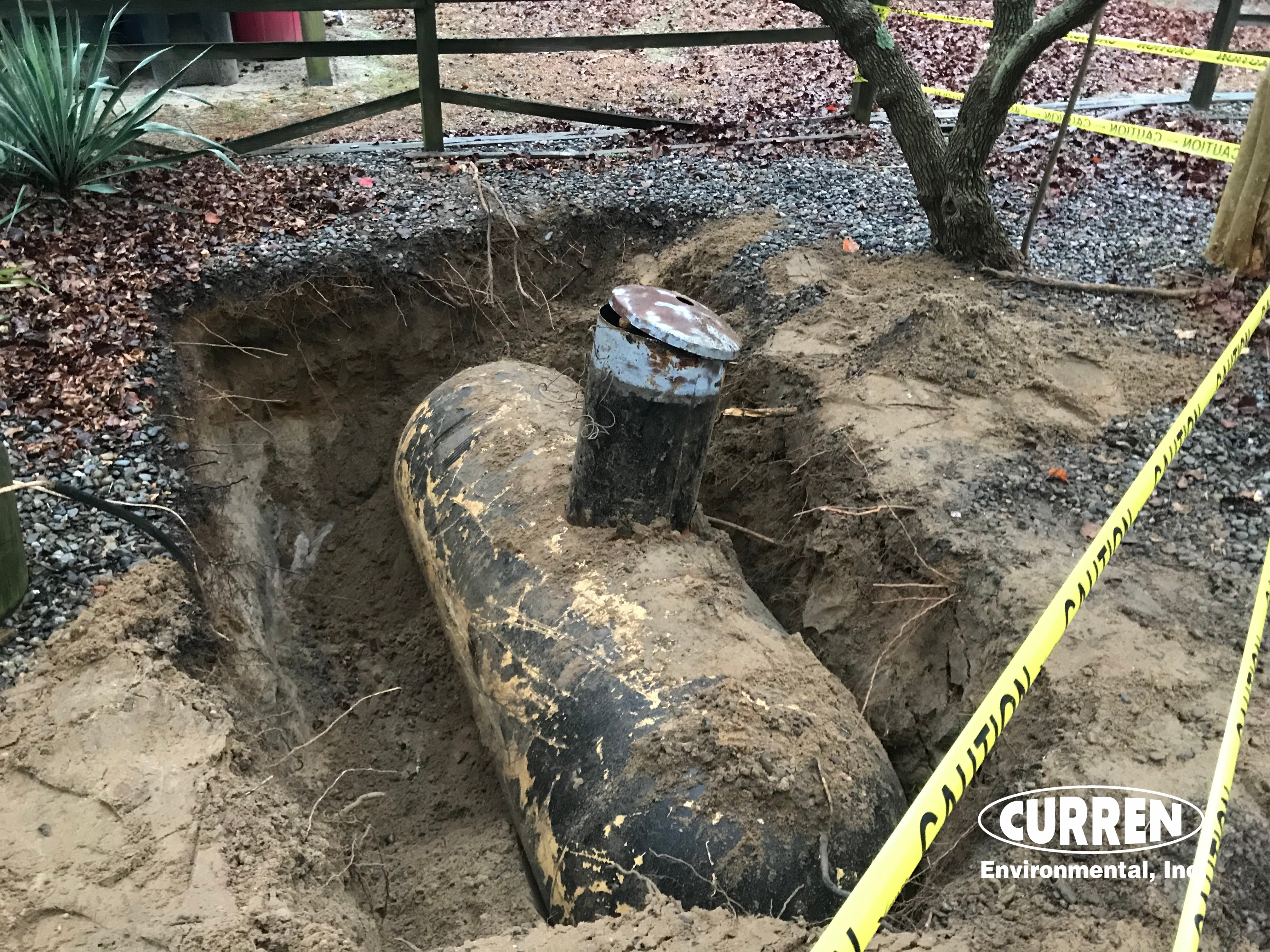 Buried deals propane tank